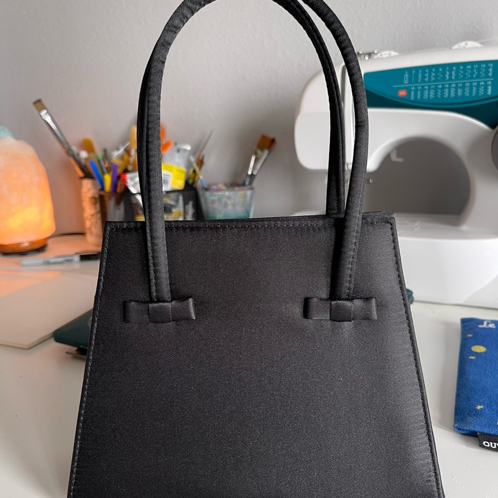 BOGO Chic Black Satin Clutch